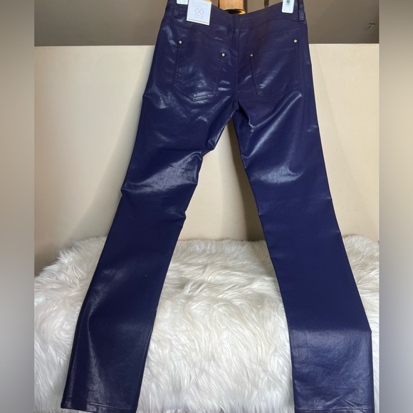 Chico’s Platinum Plum Coated Denim Pants - Picture 9 of 12